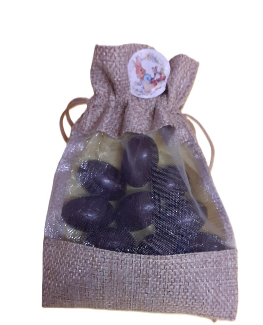 pochette oeufs pralinés noirs